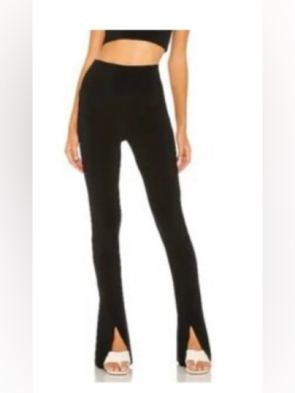 Norma Kamali Black Flared Pants . Size XS